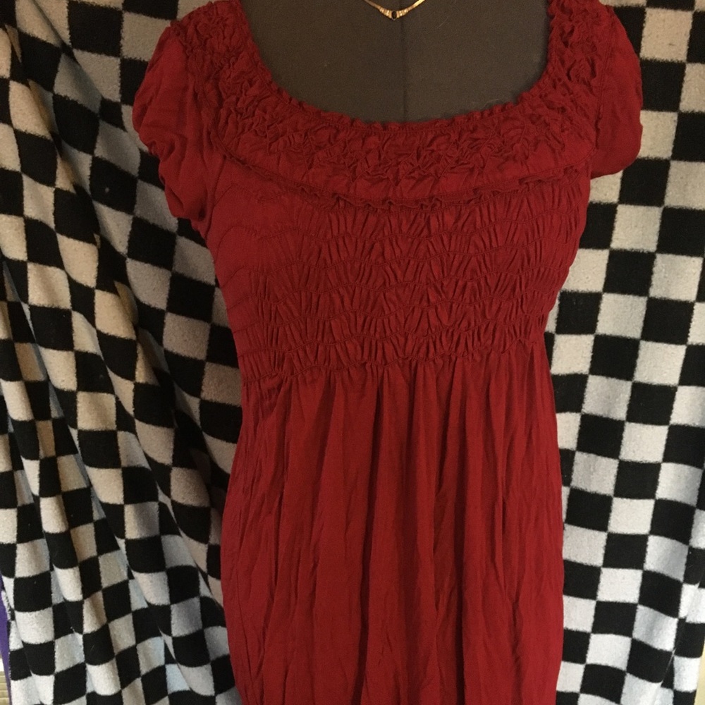 🤡5 for 20🤡 stretchy red peasant dress